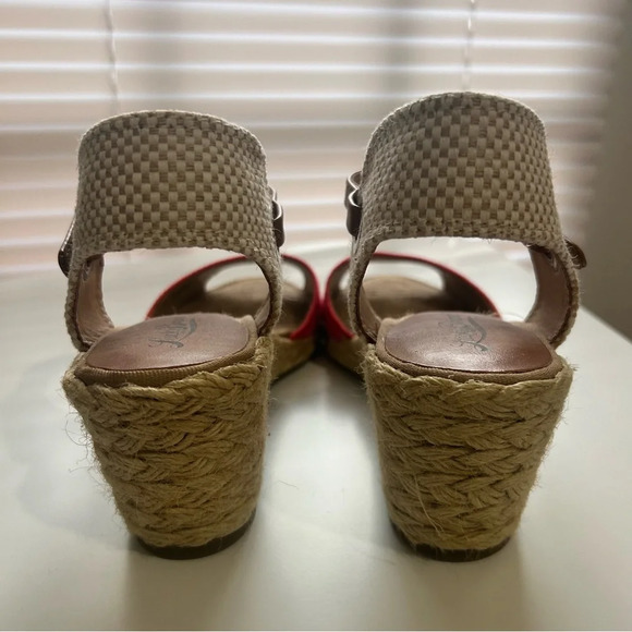 Lucky Brand Kyndra Espadrille Wedge Sandals in Cayenne 7.5 - Picture 5 of 8